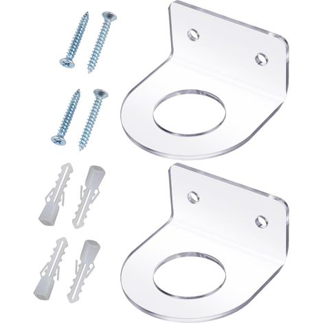 Juego de 2 soportes de pared acrílicos para raquetas de tenis. (1/5)