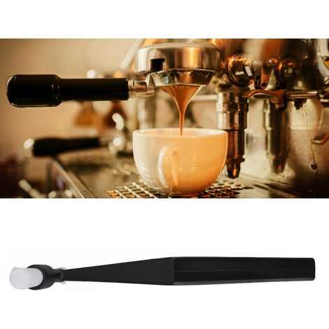 Reinigungsbürste für den Brühkopf italienischer Espressomaschinen, Kunststoffwinkel, steife Borsten, Nylon-Reinigungsbürste für Maschinenkopf, Kaffeezubehör, langer Griff, abgewinkelt. (1/5)