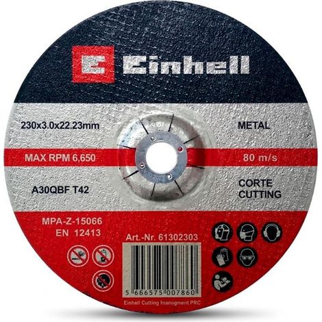 KWB disco abrasivo inoxidable 230x2x22 mm corte 49711833 , Disco abrasivo para inoxidable 230 × 2 × 22 mm de corte 49711833, diseñado para realizar cortes rápidos, precisos y limpi