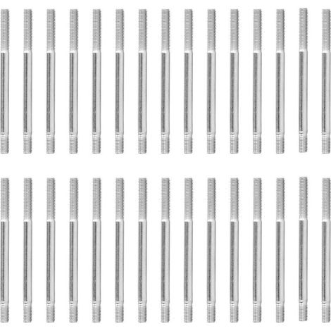 Packung mit 30 M6-Doppelgewindebolzen aus verschleißfestem Kohlenstoffstahl, 113 mm Doppelmotorschrauben (1/5)