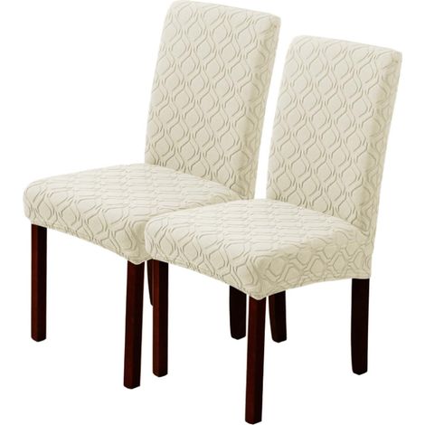 Housses de chaises de cuisine et de salle à manger, housses amovibles et lavables (lot de 2), style 1 (1/5)