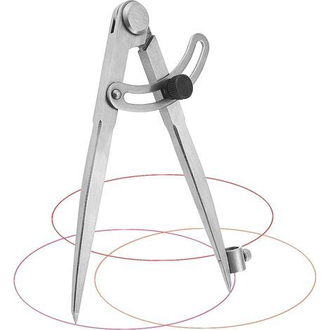 20 cm Zimmermannszirkel, professioneller Zirkel aus Kohlenstoffstahl, Zirkel mit großem Durchmesser zum Zeichnen von Kreisen, für Tischlerarbeiten, Metallbearbeitung und Lederverarbeitung
