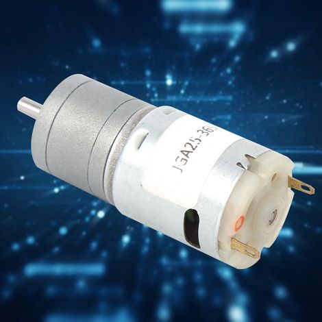 Miniatur-Gleichstrommotor mit Getriebe und Kohlebürsten, hohes Drehmoment, 6 V/12 V, für Roboter, elektrische Vorhänge, 6 V – 156 U/min (1/5)
