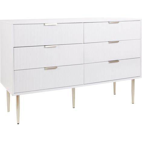 Kommode mit 6 Schubladen SOHO Weiß