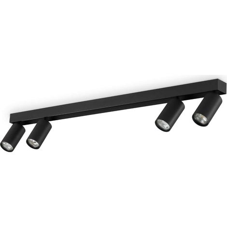 Ideal Lux PROFILO Barre de spot de plafond à 4 lumières, noir