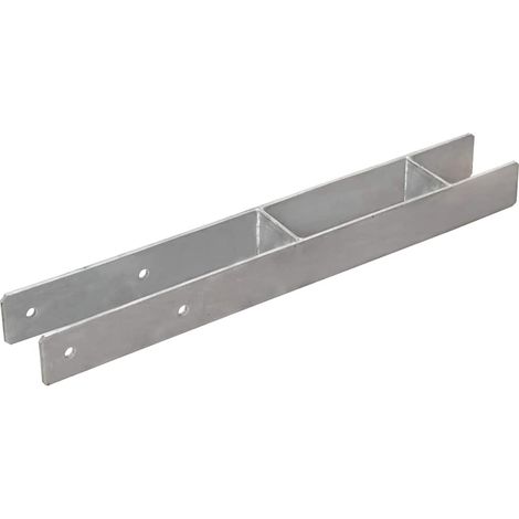 Picchetti per Recinzione 6 pz Argento 7x6x60 cm Acciaio Zincato (1/3)