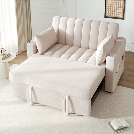 Divano letto 2 posti reclinabile con portabicchieri OKMYHOME (1/5)