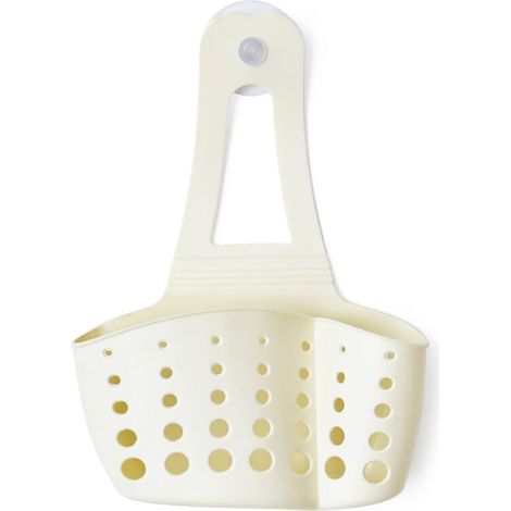 Égouttoir suspendu blanc - porte-éponge de cuisine pour le rangement de l'évier (1/5)