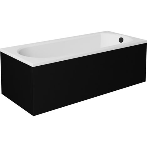 Bañera TRINITA con faldón negro 150/160/170 x 75 - Dimensiones: 170cm