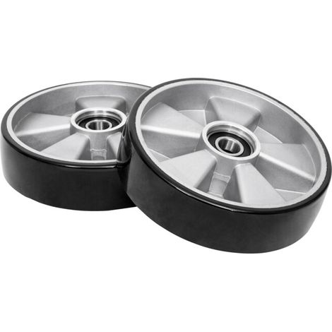 Jeu de roues pivotantes en polyuréthane STIER pour transpalettes