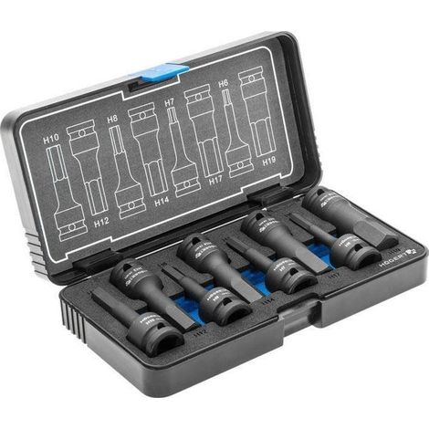 Jeu de douilles à impact Hogert HT6R004 1/2'' 8 unités