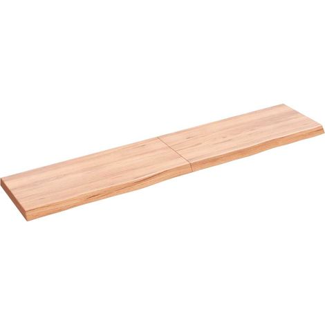 vidaXL Estante pared madera roble tratada marrón claro 140x30x(2-4) cm (1/5)