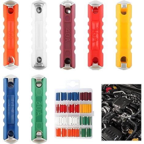 120 Pieces Car Fuses Steatite 8 Values 5A 8A 10A 16A 20A 25A 30A 40A (1/5)
