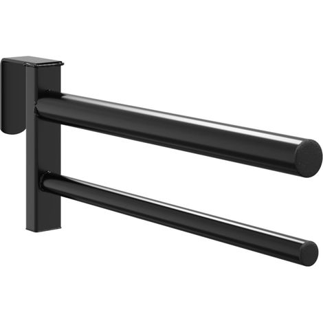 Portasella con Doppio Braccio Portatile Nero in Ferro vidaXL (1/5)