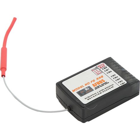 FS R9B 2,4 GHz 8-Kanal-Empfänger für Fernbedienungen, kompatibel mit den Fernbedienungen FSTH9X, FST6, FSGT2B und FS CT6B. (1/4)