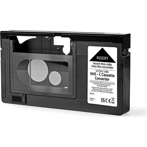 nedis VCON110BK convertidor VHS-C negro fácil de usar