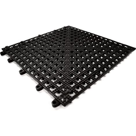 COBA, Plancher Flexi, lot de 9, noir, L x l 300 x 300 mm