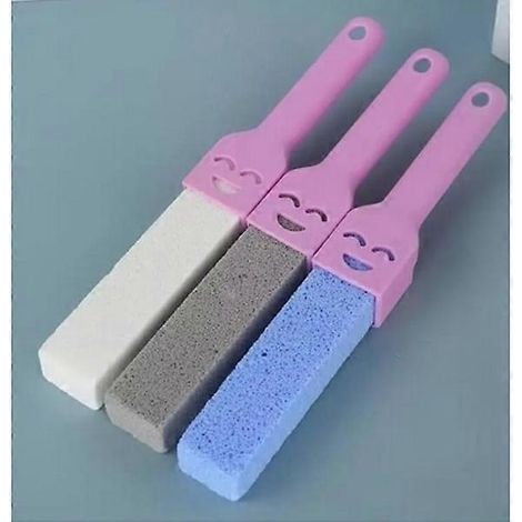 Lot de 2 brosses de toilette en pierre ponce, colle pour le nettoyage des cuvettes de toilettes.-AquaForge (1/4)
