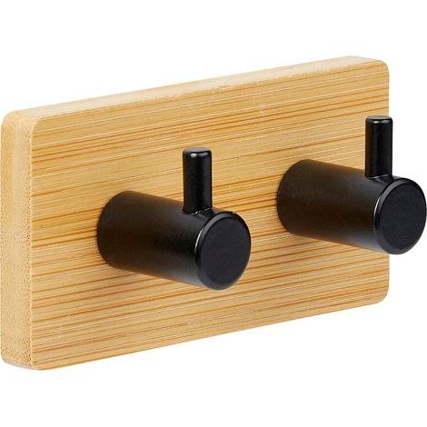 Patère Adhésive en Bambou "Stiky+" 9cm Naturel