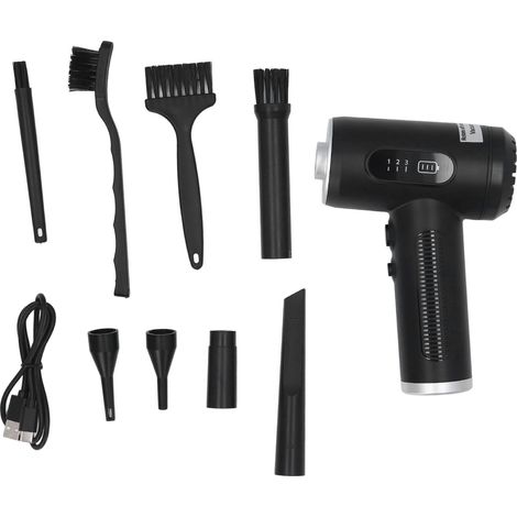 Plumeau d'air électrique, 3 vitesses réglables, Maximum 50000 tr/min, batterie Rechargeable de 6000mAh, souffleur sans fil avec lumière LED (1/5)