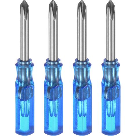 4Pcs Ph1 Mini Tournevis Phillips 3mm Tête Croisée Magnétique Bleu (1/5)