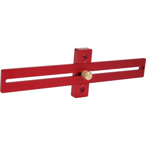 T-förmiges Lineal zum Anreißen von Holzbearbeitungslöchern, Schreinerwerkzeug, Durchstreichwerkzeug 0270 mm (1/5)