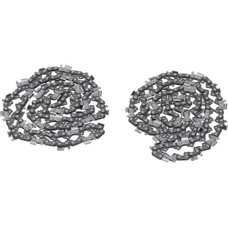 Lot de 2 Chaînes de Tronçonneuse 18 Pouces 325 68 Maillons Lame de Coupe Acier Allié Kit pour Travail du Bois 72 Maillons d'Entraînement (1/5)