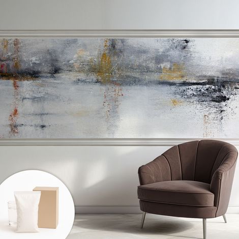 Tapete Vliestapete mit Kleber - Wanddekoration - Wandfolie - 3D Tapete Wand - Wohnungsdeko Harmonische Abstraktion 250x104 cm (1/5)