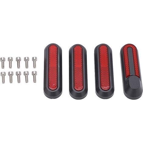 Jeu de 4 enjoliveurs de roues pour trottinette électrique Xiaomi M365, couvre-moyeux de sécurité, installation facile, accessoires rouges (1/5)