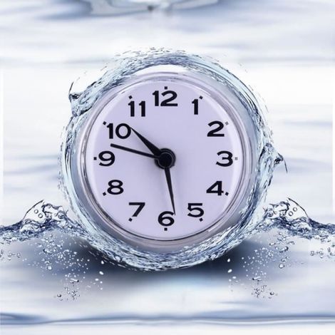 Horloges Murales Salle de bains Cuisine Miroir Ventouse Horloge Murale Douche Étanche Horloges À luminaire pendule Blanc (1/4)
