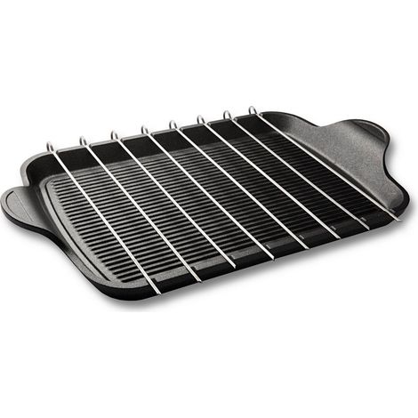 Plaque grill antiadhésif avec poignée - 47 x 26 cm - Risoli (1/5)