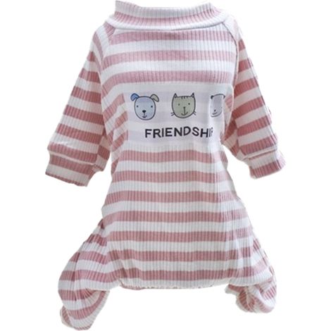 Pyjama Chien - En Coton Doux - Manches Longues - Pour Chiens Miniatures - Taille S M L XL - 1 Pièce (1/5)