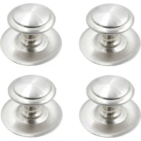Lot de 4 poignées autocollantes bouton de meuble pour tiroirs, pour armoires de cuisine, tiroirs de placard, argent (1/5)