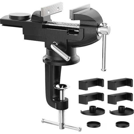 Étau de Table Mâchoires de 70 mm, Portable Petite Pince - Noir (1/5)