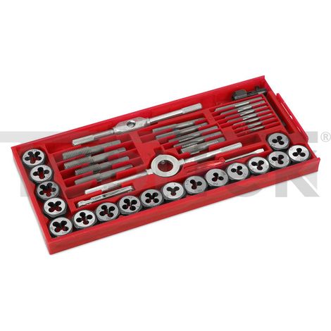 SET FILIERA 39pz PROFESSIONALE MASCHI E FEMMINE PER FILETTATURA (1/4)