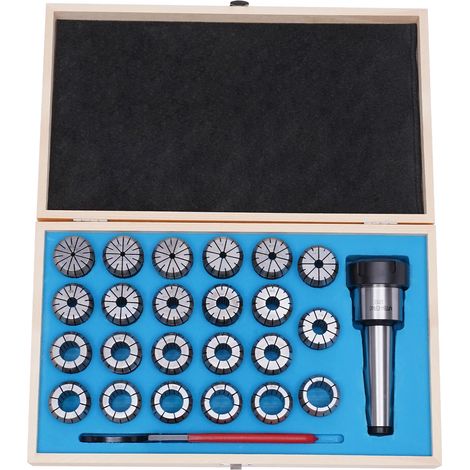 23PCS ER40 Précision Ressort Collet Set Professionnel Mandrin Pinces Outil MK4 M16 + clé 23 pcs, CNC Fraisage Tour Accessoires (1/5)