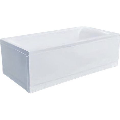 Baignoire rectangulaire avec tablier Elena 190x90cm - 180x80cm - Dimensions: 180 x 80 cm - Siphon: Sans (1/3)