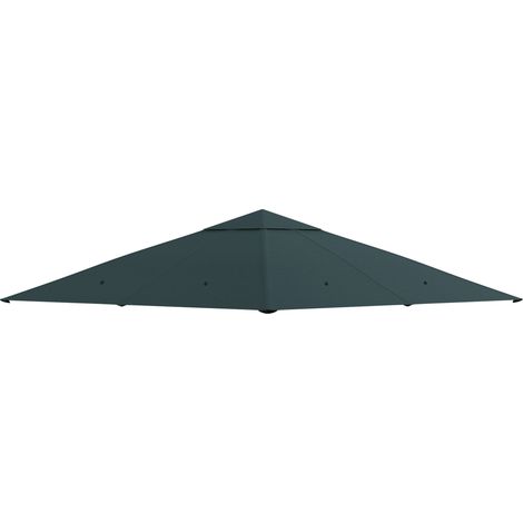 Telo di ricambio per gazebo 3x3 m – Poliestere grigio resistente ai raggi UV – 8 fori di ventilazione – Facile installazione