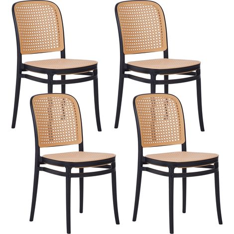 Gartenstuhl 4er Set PLOSE Beige