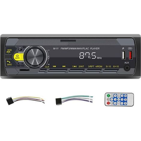4 Canaux 45W Bluetooth Autoradio Voiture Lecteur MP3 Multifonction Enfichable U Disque Autoradio avec Fonction Multicolore pour (1/4)