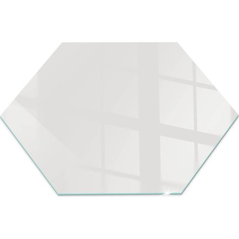 Plaque de protection en verre trempé de sol décorative imprimée sous cheminée Couleur Gris h40 cm (1/5)