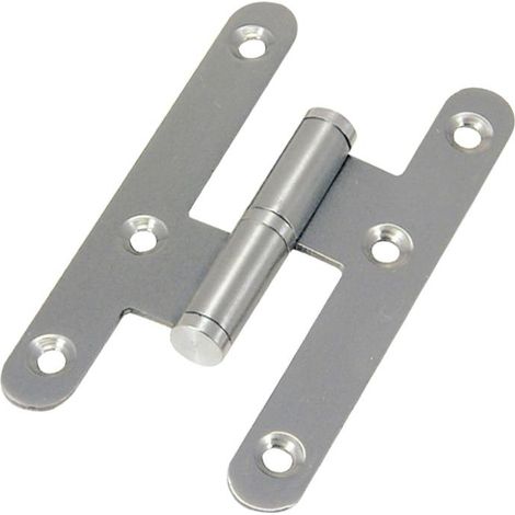 Pernio Inox Canto Redondo Sin Remate 100 mm. Derecha