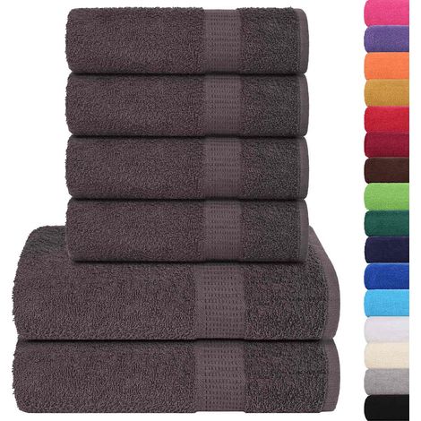 Ensemble de serviettes FROGN 6 pcs anthracite 360 g/m²