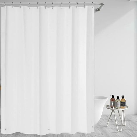 Douche transparente 72x72, doublure imperméable en PEVA, rideau de bain léger avec aimants, 12 œillets métalliques antirouille, voile de douche mignon pour salle de bain. (1/5)