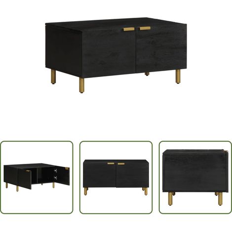 Rangement -  Table basse Noir 80x50x40 cm Bois d'ingénierie (1/5)