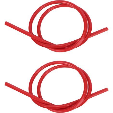 2 Fils d'allumage 8mm en silicone, âme carbure de silicium, 1m de long, rouge (1/5)