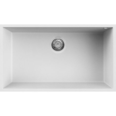 Elleci Quadra 130. Tipo di lavello: Lavello sottopiano, Forma del lavandino: Rettangolare, Materiale del lavandino: Keratek plus. Larghezza: 760 mm, Profondità: 440 mm. Paese di origi... - LKQ13096BSO (1/3)
