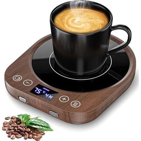 Scalda tazze con 9 impostazioni di temperatura, scalda caffè da 36 W con timer da 1 a 9 ore, scalda candele con spegnimento automatico dopo 4 ore per caffè, tè, latte e candele