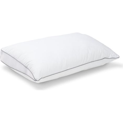 Oreiller souple 40x60cm Premium Ventilé - Enveloppe coton percale - Multipositions de sommeil (1/5)