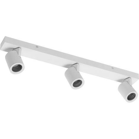 Plafonnier Éclairage moderne pour bureaux, appartements et pièces Plafonniers 3 ampoules GU10 Rond Blanc IP20 (1/5)